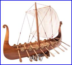 Drakkar Dragon Viking Longship Wooden Ship Model Boat 25 Assembled Sailboat New