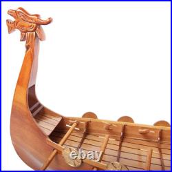 Drakkar Dragon Viking Longship Wooden Ship Model Boat 25 Assembled Sailboat New