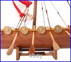 Drakkar Dragon Viking Longship Wooden Ship Model Boat 25 Assembled Sailboat New