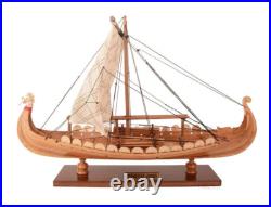 Drakkar Dragon Viking Longship Wooden Ship Model Small 15 Fully Built Sailboat