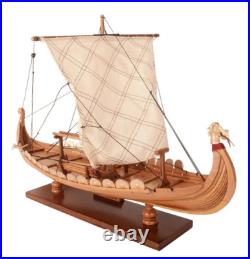 Drakkar Dragon Viking Longship Wooden Ship Model Small 15 Fully Built Sailboat