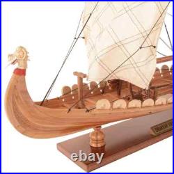 Drakkar Dragon Viking Longship Wooden Ship Model Small 15 Fully Built Sailboat
