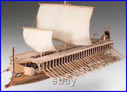 Dusek D004 Greek Trireme Wooden Model Ship Kit, Scale 172