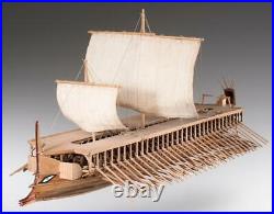 Dusek D004 Greek Trireme Wooden Model Ship Kit, Scale 172