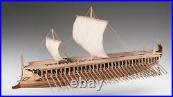 Dusek D004 Greek Trireme Wooden Model Ship Kit, Scale 172