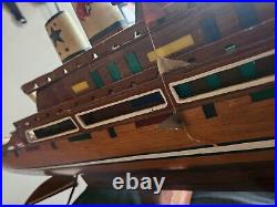 EXTREMELY RARE OOAK Wooden 1920s Antique Handmade/Design Ship Lights 37 LONG