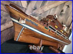 EXTREMELY RARE OOAK Wooden 1920s Antique Handmade/Design Ship Lights 37 LONG