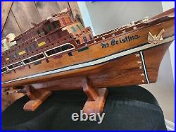 EXTREMELY RARE OOAK Wooden 1920s Antique Handmade/Design Ship Lights 37 LONG