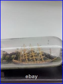Early's 19th Century Model Ship Diorama Within A Bottle Circe 1918 Very Rare