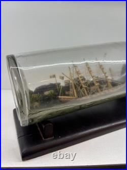 Early's 19th Century Model Ship Diorama Within A Bottle Circe 1918 Very Rare
