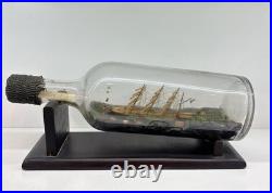 Early's 19th Century Model Ship Diorama Within A Bottle Circe 1918 Very Rare