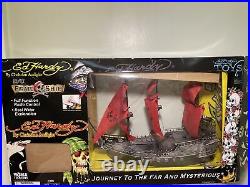 Ed Hardy 17inch R/C Pirate Ship Red and Black Model Untested/For Parts