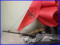 Ed Hardy 17inch R/C Pirate Ship Red and Black Model Untested/For Parts