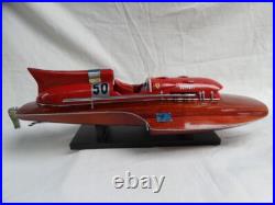 Ferrari Hydroplane 20 Beautiful Wooden Model Boat L50 Xmas Gift Free Shipping