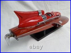 Ferrari Hydroplane 20 Beautiful Wooden Model Boat L50 Xmas Gift Free Shipping
