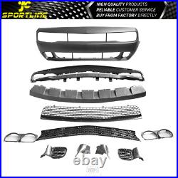 Fits 08-14 Dodge Challenger Front Bumper Cover Conversion with Grille PP