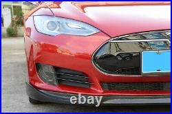 Fits 12-17 Tesla Model S JC Style Front Bumper Lip Carbon Fiber