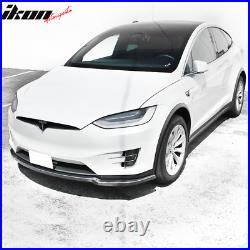 Fits 16-20 Tesla Model X MX Style Front Bumper Lip Splitter Carbon Fiber