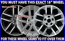 Fits Grand Cherokee Limited 2017-2022 Black 18 Wheel Skins Hub Caps Rim Covers