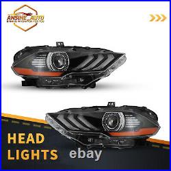 For 18 19 2020 2021 2022 Ford Mustang with Factory LED Headlight Models Front Lamp