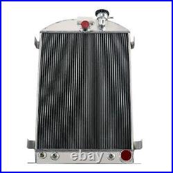 For 1935-1936 Ford Model A 28 Stock Height Chevy Engine 4 Row Aluminum Radiator