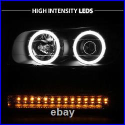 For 2002-2009 Chevy Trailblazer Projector Black Headlights LED Turn Signal