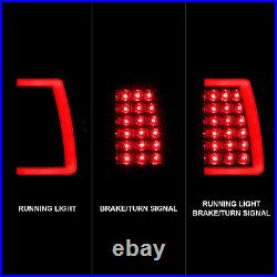 For 2003-06 Chevy Silverado 1500 2500 3500 Black LED Tube Tail Lights