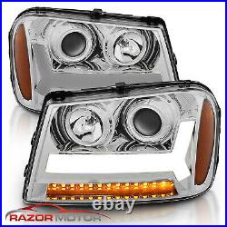 For 2006-2009 Trailblazer Chrome Headlights LED bar Headlight pair