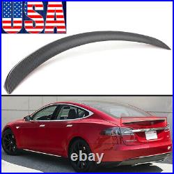For 2012-2021 Tesla Model S Lip Type Real Carbon Fiber Rear Spoiler Wing