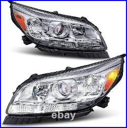 For 2013-2016 Chevy Malibu Projector Headlights Front Assembly Headlamps Chrome