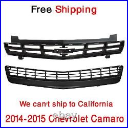 For 2014-2015 Chevrolet Camaro Front Bumper Grille Assembly LS LT Models Set 2pc