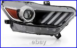 For 2015-2017 Ford Mustang Headlights Projector HID Xenon LED DRL Passenger Side