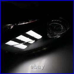 For 2015-2017 Ford Mustang Headlights Projector Headlamps HID Xenon LED DRL Pair