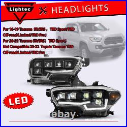 For 2016-2022 Toyota Tacoma LED Sequential Signal DRL Headlights Headlamps Pair
