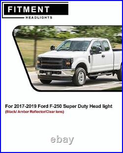 For 2017 2018 2019 Ford F250/F350/F450 Super Duty Headlights Headlamps Smoke Len