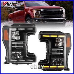 For 2017-2019 F250 F350 F450 Super Duty LED Headlights Sequential Turn Signal