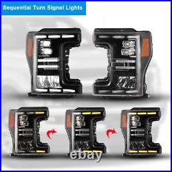 For 2017-2019 Ford F250 F350 F450 Super Duty Headlights LED Sequential Projector