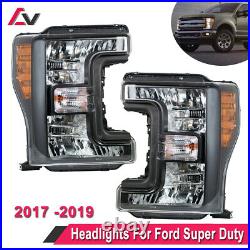 For 2017-2019 Ford F250/F350 Super Duty Amber Corner Headlights Signal Lamps
