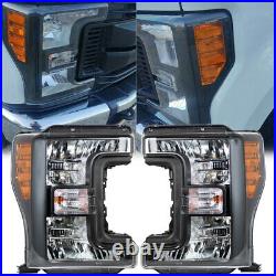 For 2017-2019 Ford F250/F350 Super Duty Headlights DRL Signal Lamps Clear Lens