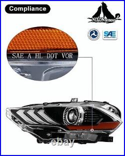 For 2018-2021 Ford Mustang Projector Headlamp LED DRL Model Left Driver Side LH