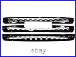 For 2020-2023 GMC Acadia Gloss Black Grille Grill Overlay Clip On Trim Mesh 3PC