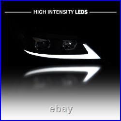 For Toyota Camry 12-14 Front LED Strip DRL Projector Headlight Replacement LH+RH