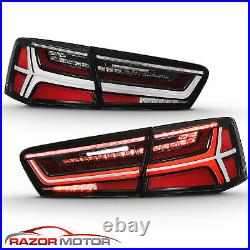 Full LED Clear Taillights Set Pair with Sequential Signal for 2012-2015 Audi A6 S6