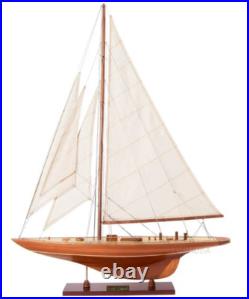 Fully Assembled Enterprise 1930 America's Cup Yacht Wood Model 25 Sailboat New