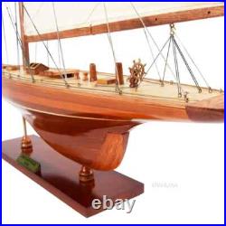 Fully Assembled Enterprise 1930 America's Cup Yacht Wood Model 25 Sailboat New