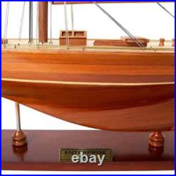 Fully Assembled Enterprise 1930 America's Cup Yacht Wood Model 25 Sailboat New
