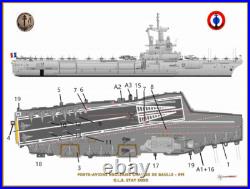 GAGA 1/700 French aircraft carrier Charles de Gaulle R91 (Rafale 6 pcs)