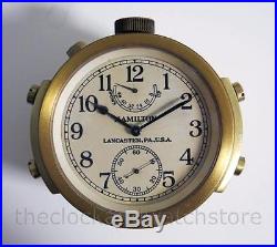 Hamilton Model 22 21 Jewel Ships Chronometer Deck Watch For Parts Or Restoration