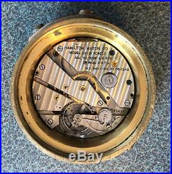 HAMILTON Model 22 Marine Chronometer For Parts or Repair N7967-1941 Ship Clock