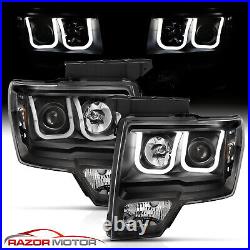 HID Model09-14 For FORD F-150/13-14 F-150 RAPTOR LED U Bra Black Headlight